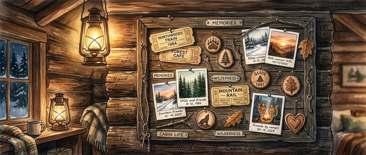 Lumberjacks gathered around a fire